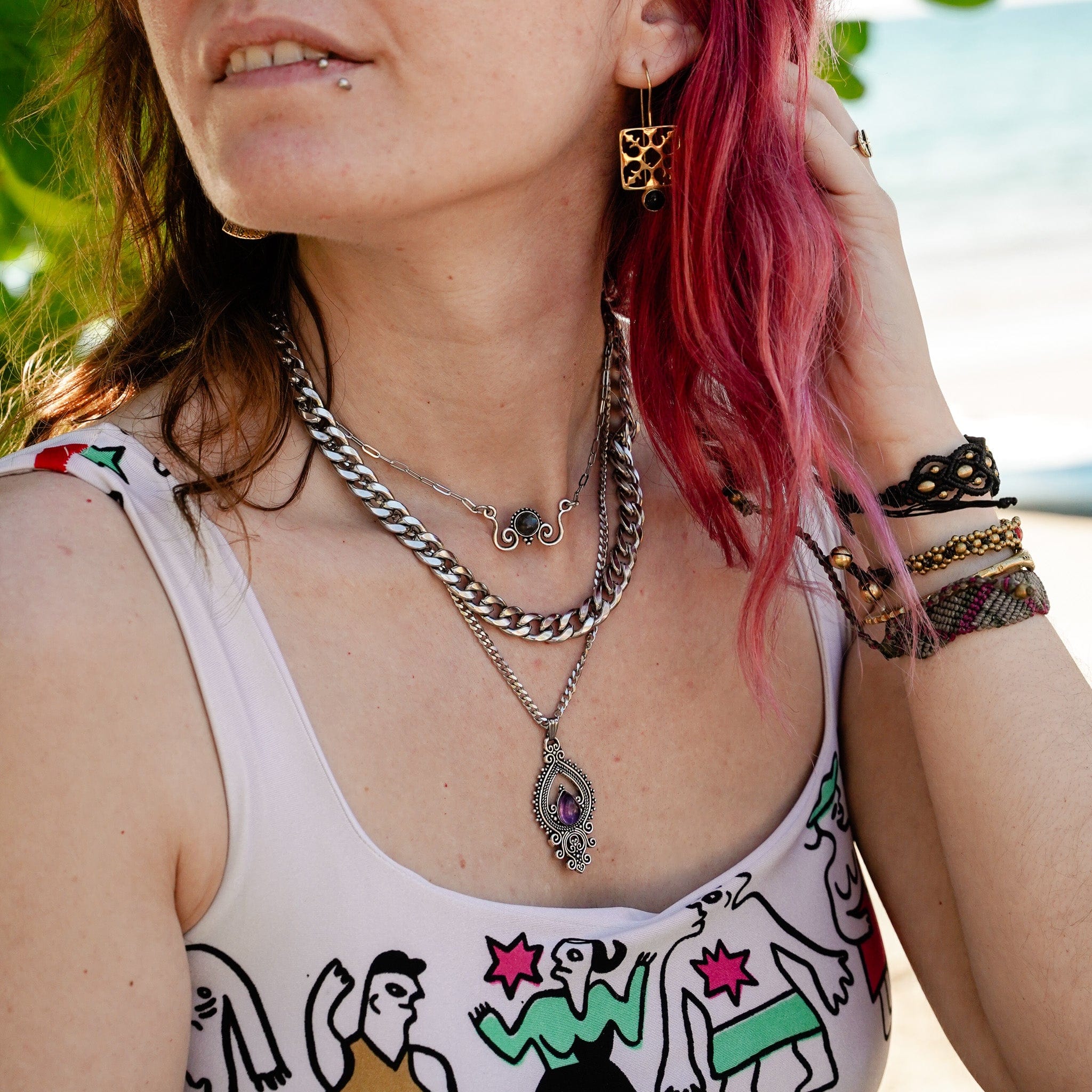 Amethyst Tear Necklace - Image 2