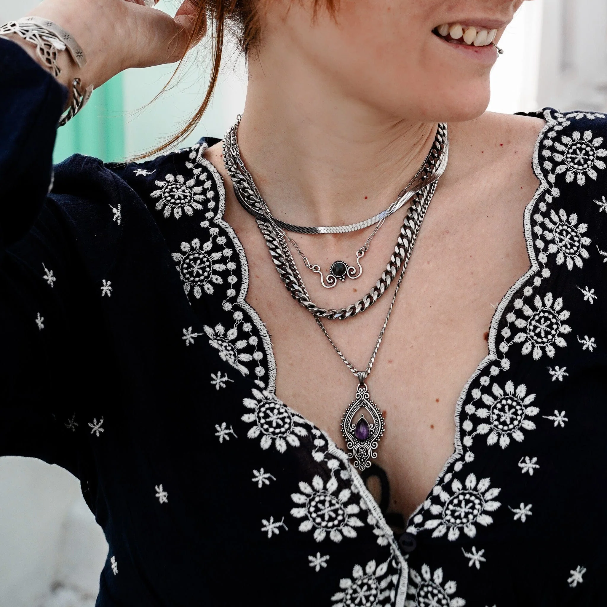 Amethyst Tear Necklace - Image 4