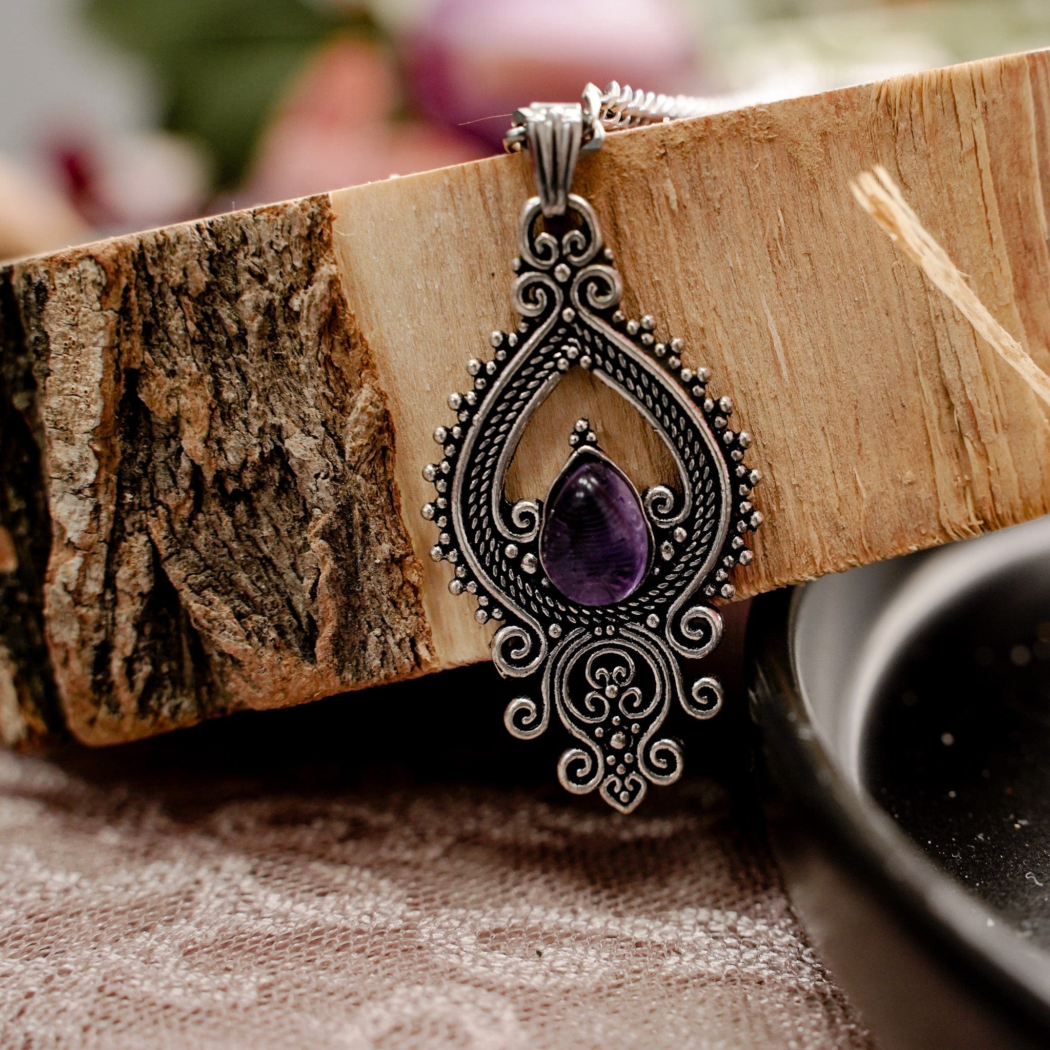 Amethyst Tear Necklace - Image 5
