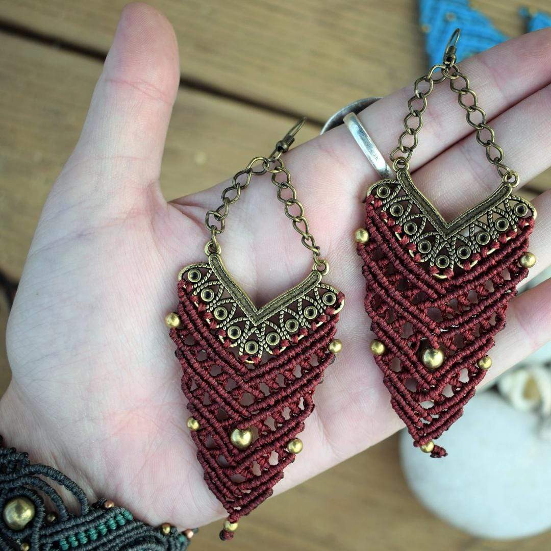 Armenistis Burgundy Earrings - Image 3