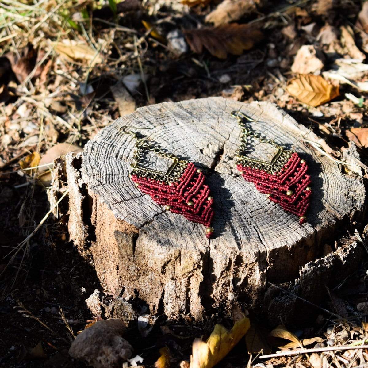 Armenistis Burgundy Earrings - Image 4