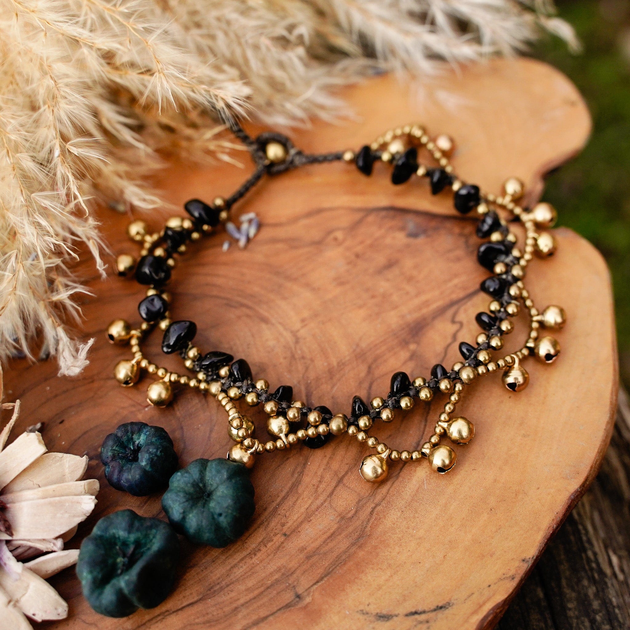 Blink & Black Anklet