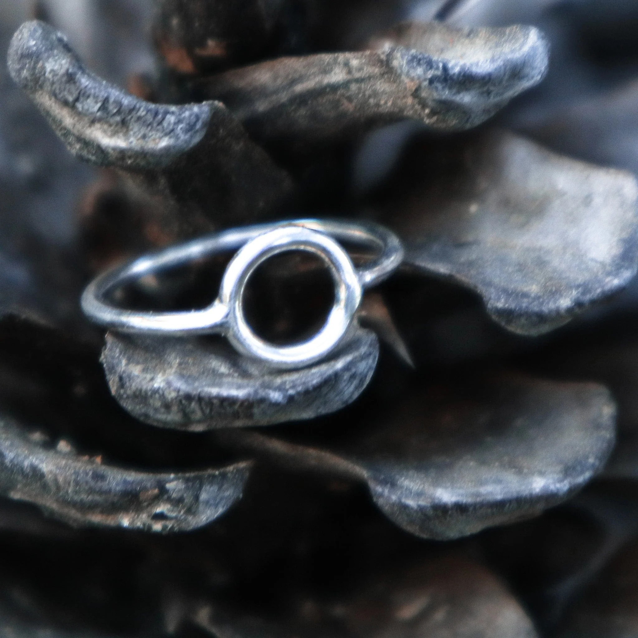 Circle Silver Ring - Image 3