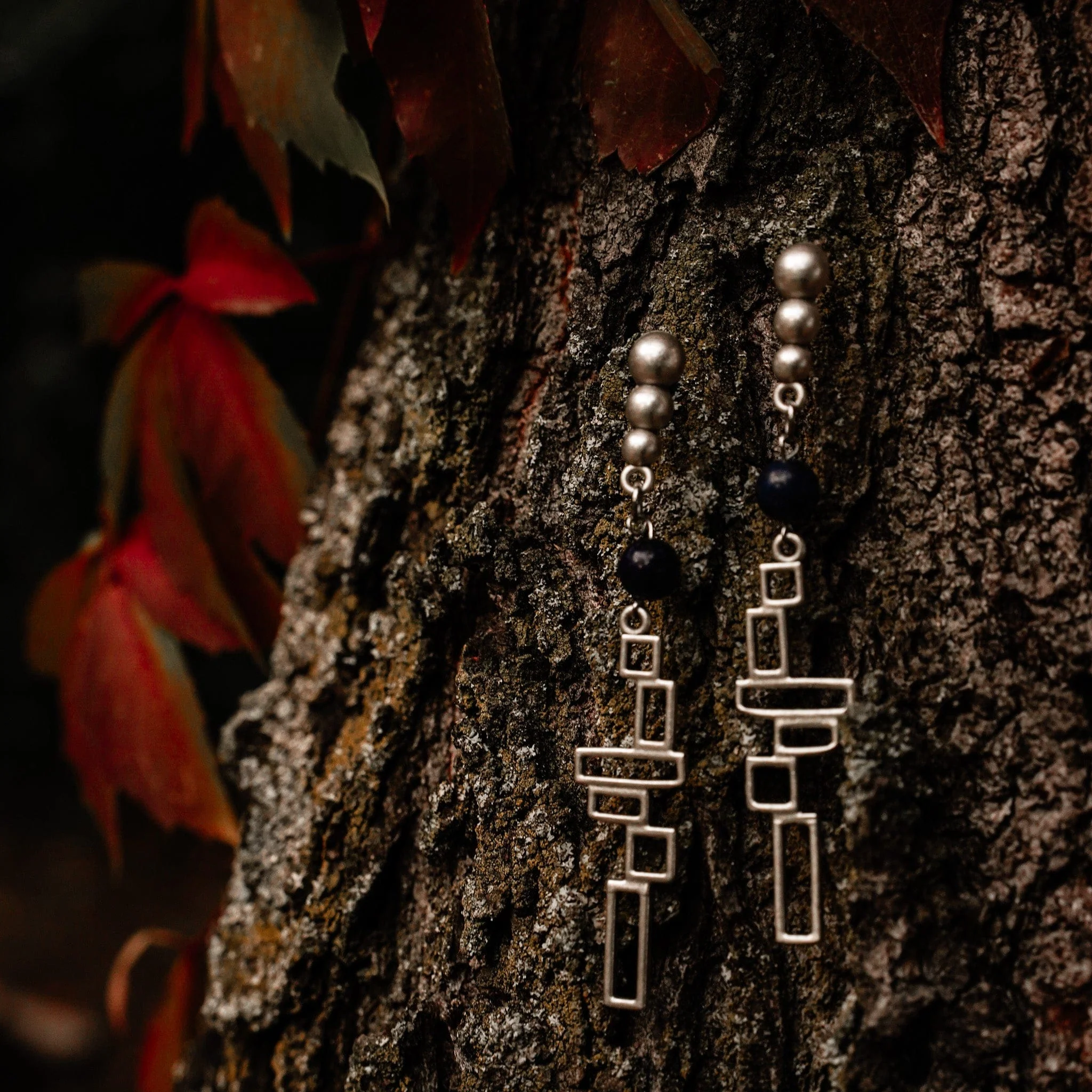 Cyan Veil Earrings - Image 3