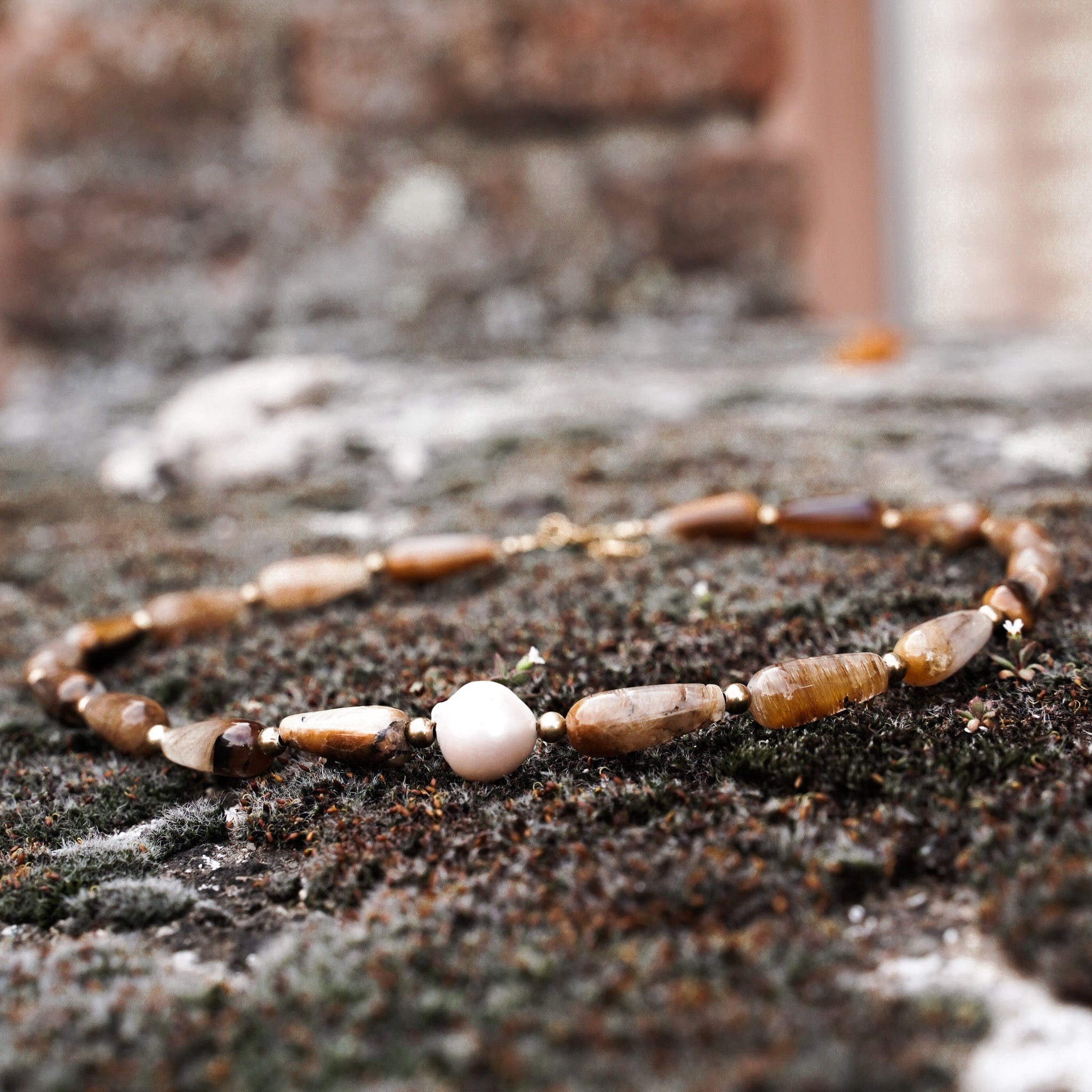 Earth & Pearl Necklace - Image 4