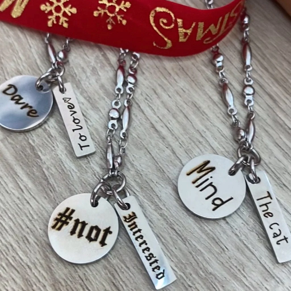 Engravable Bar and Coin Necklace - Image 5