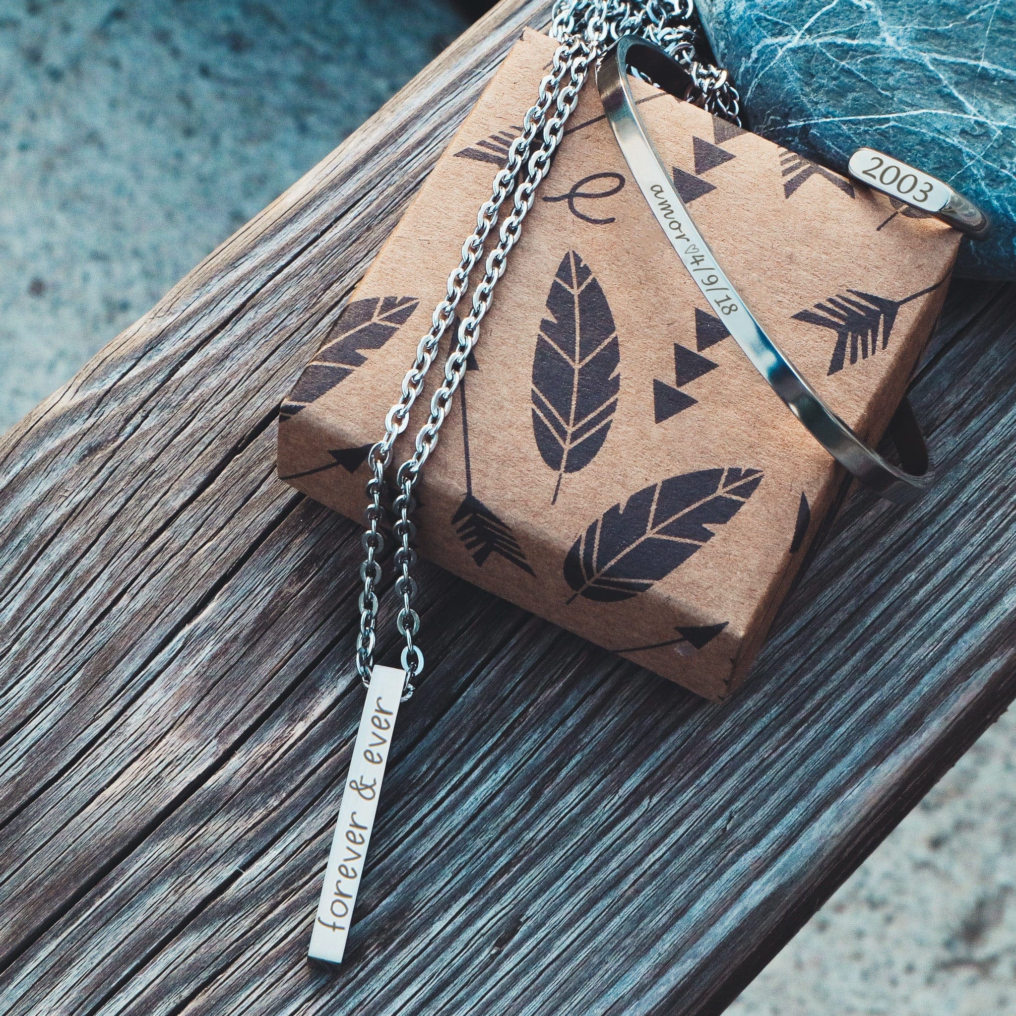 Engravable Bar Necklace - Image 6