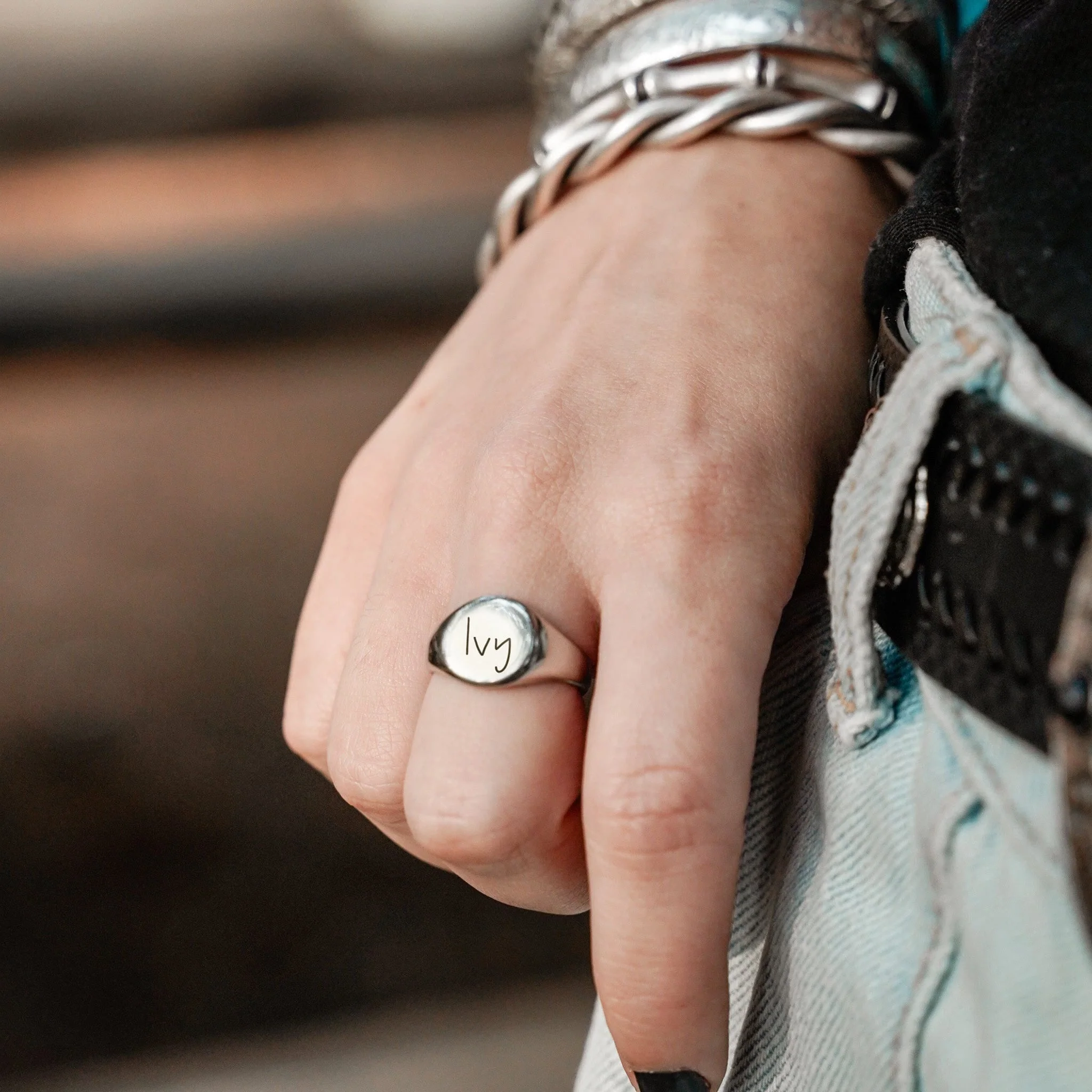 Engravable Signet Ring - Image 3