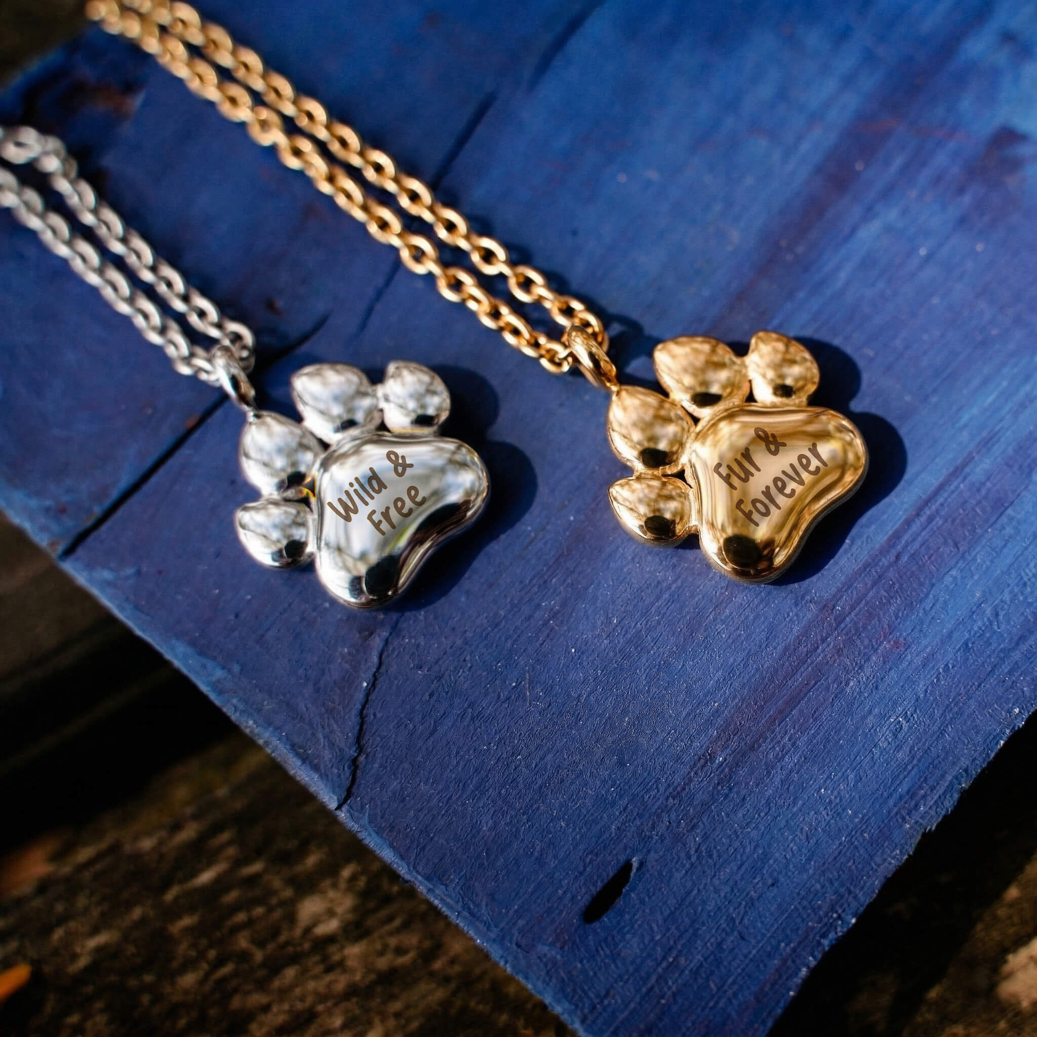 Engravable Silver Paw Necklace - Image 5
