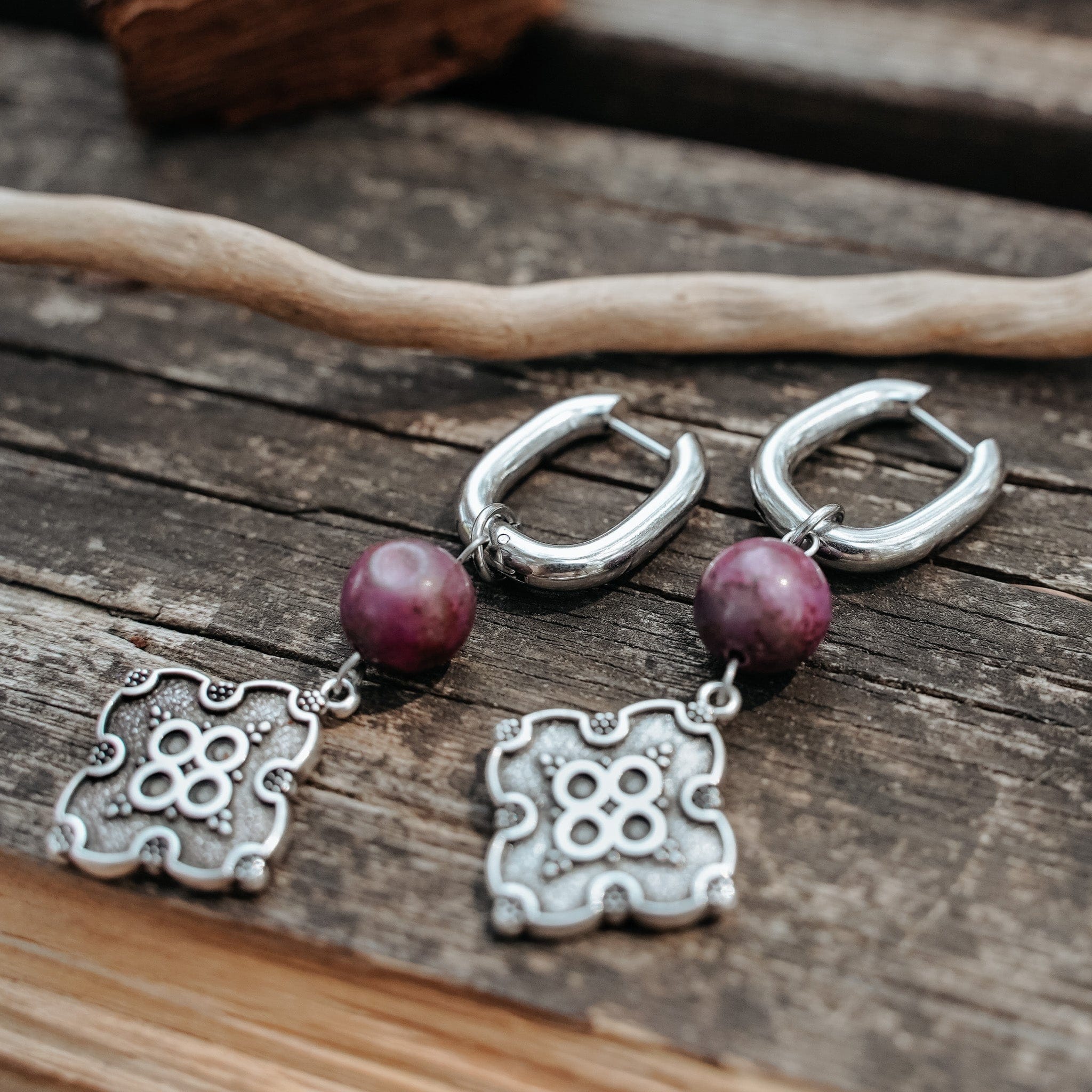 Festival Fuchsia Earrings - Image 3