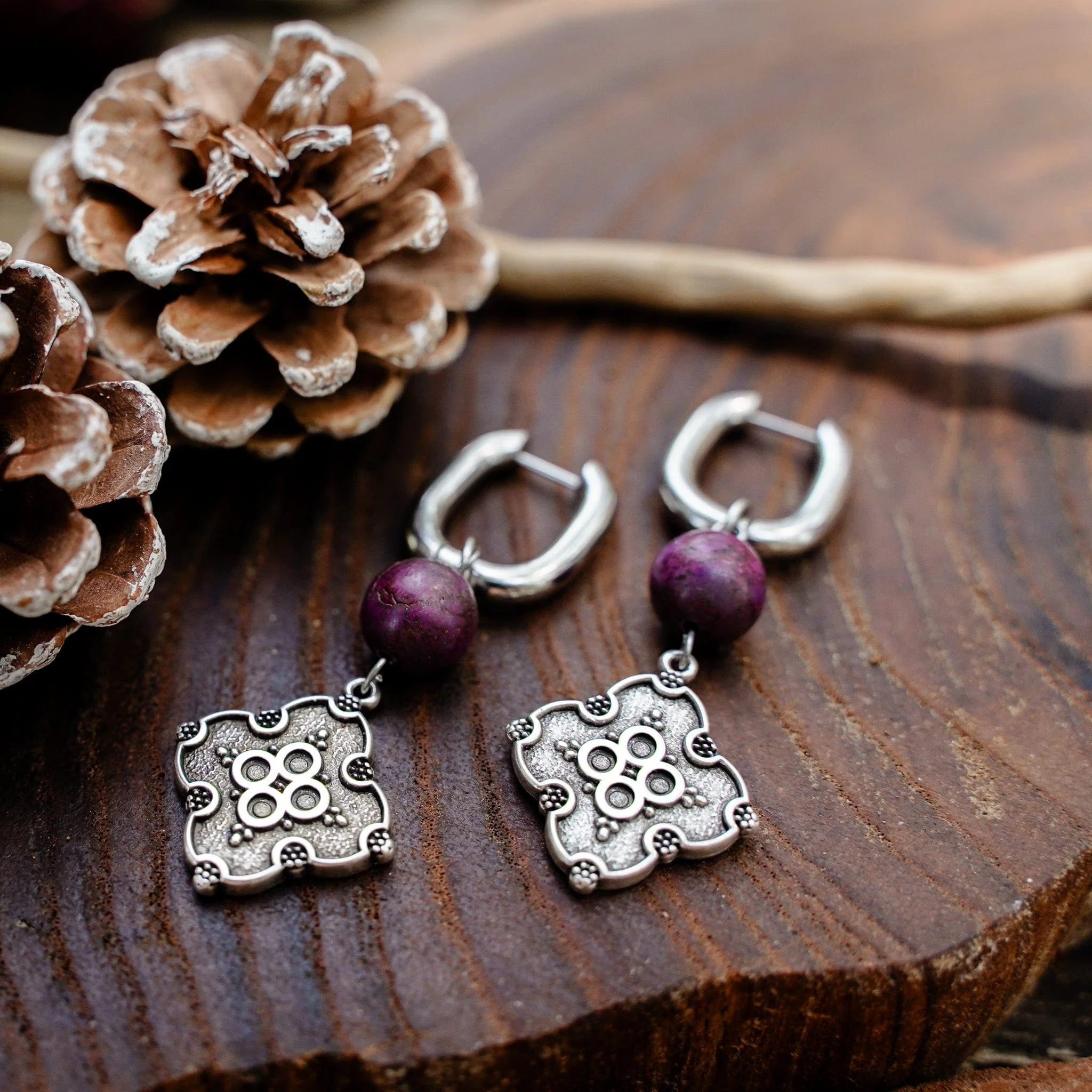 Festival Fuchsia Earrings - Image 4