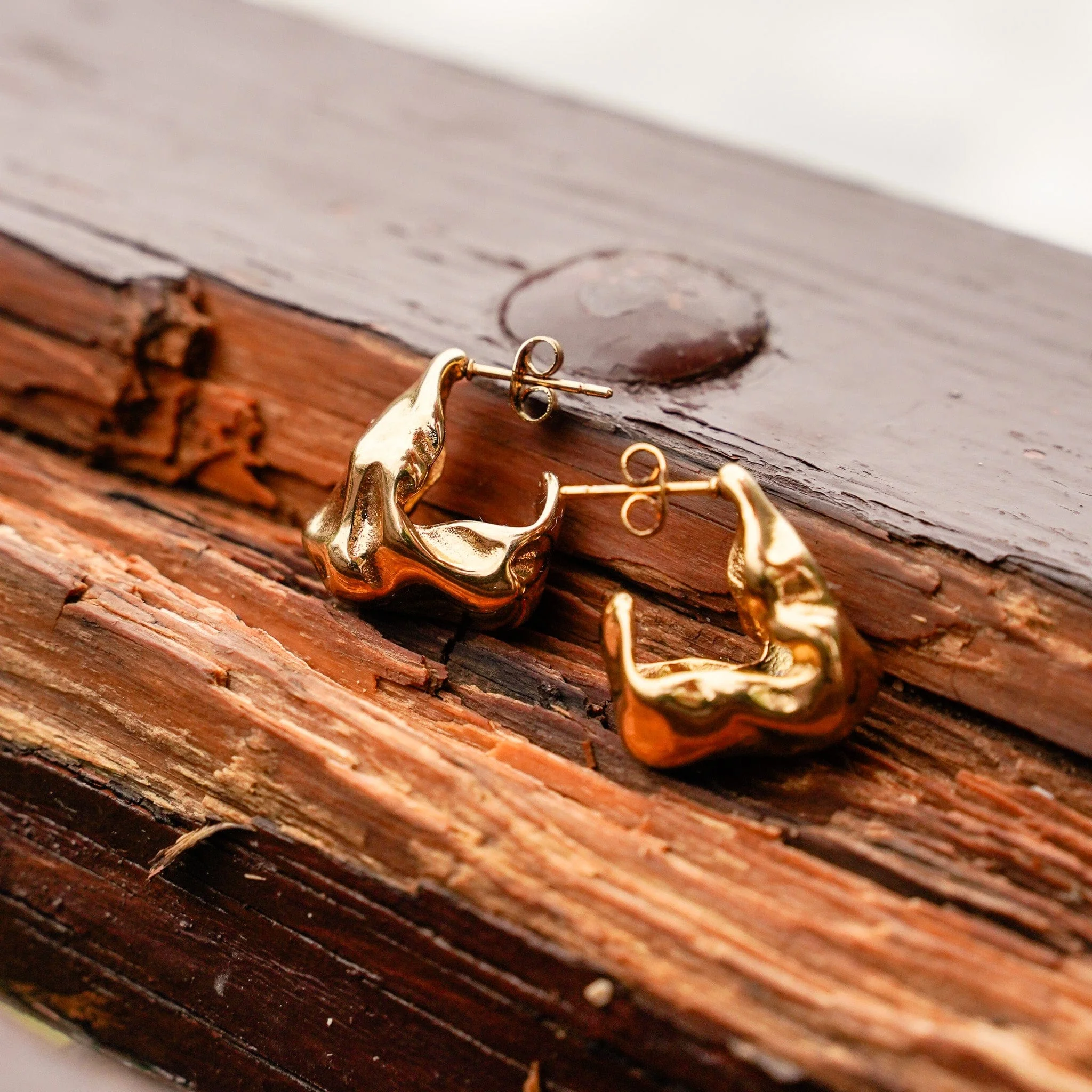 Gilded Teardrops Earrings - Image 3