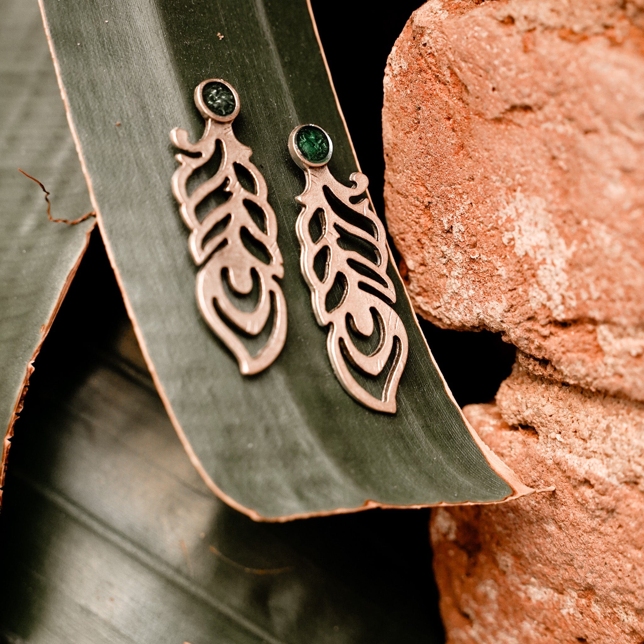 Leaflet Glow Earrings - Image 4