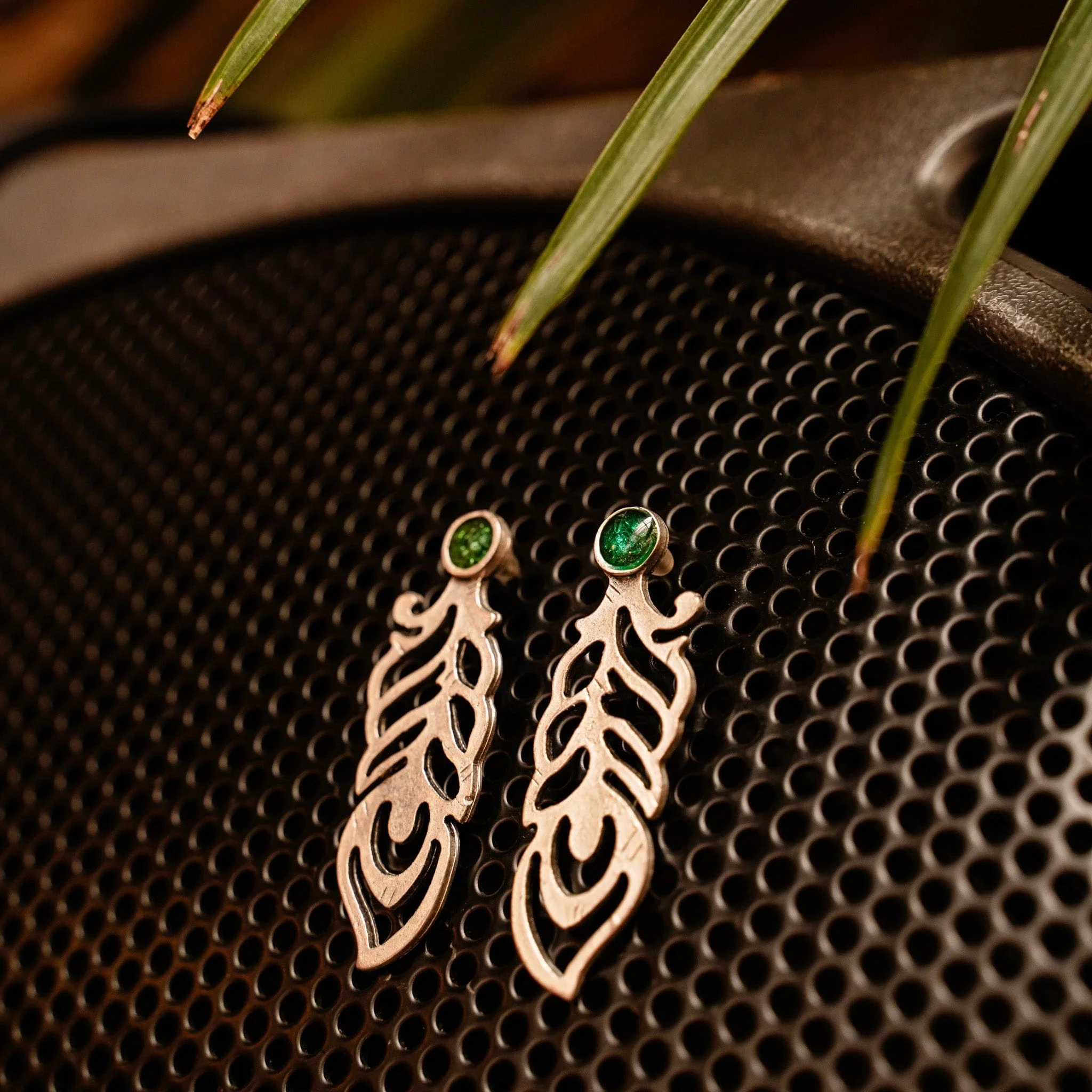 Leaflet Glow Earrings - Image 5