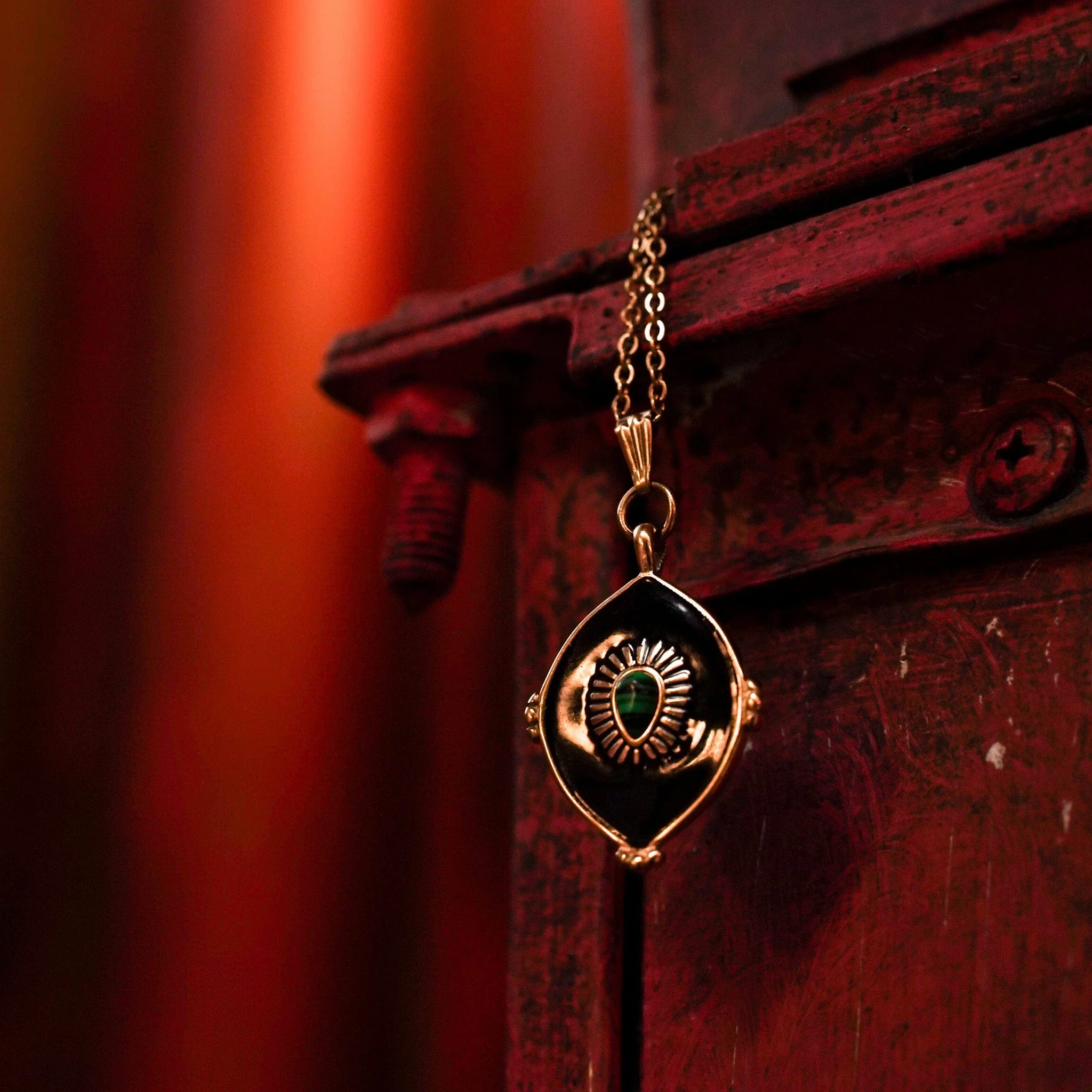 Malachite Tear Necklace - Image 3
