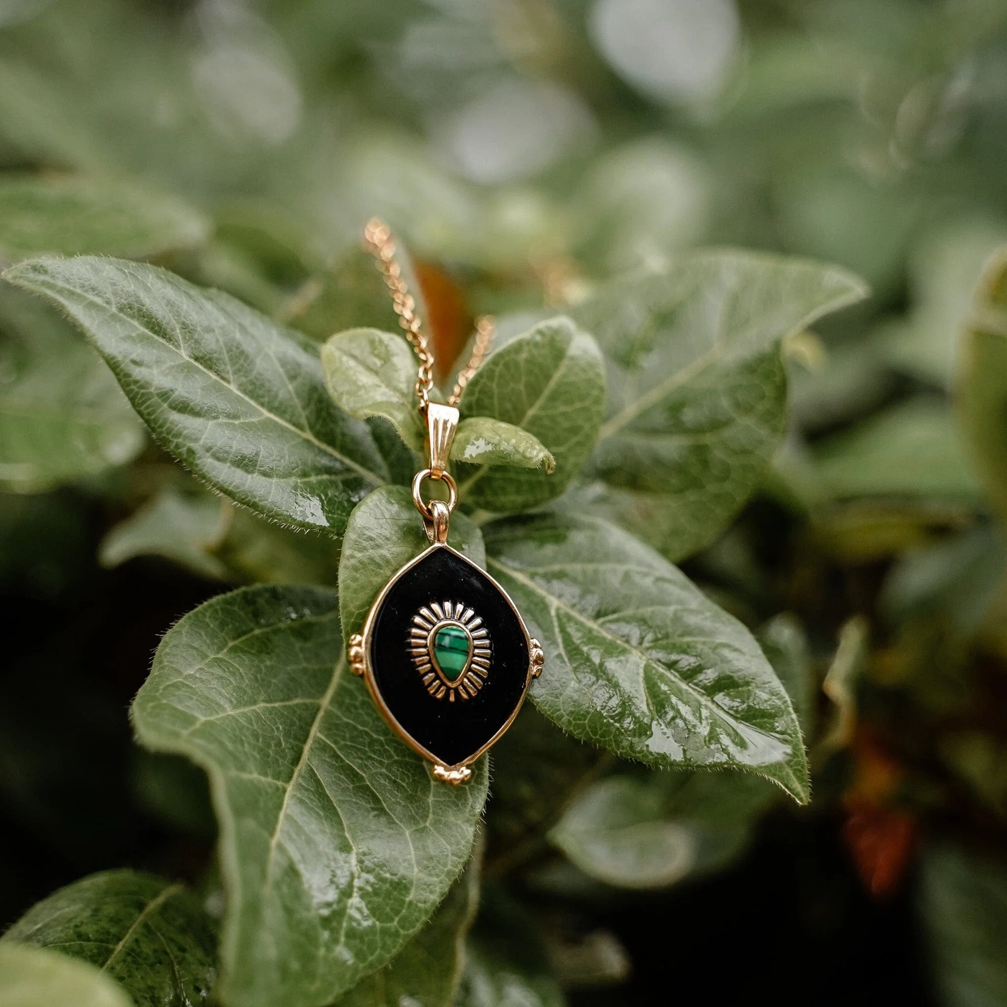 Malachite Tear Necklace - Image 5
