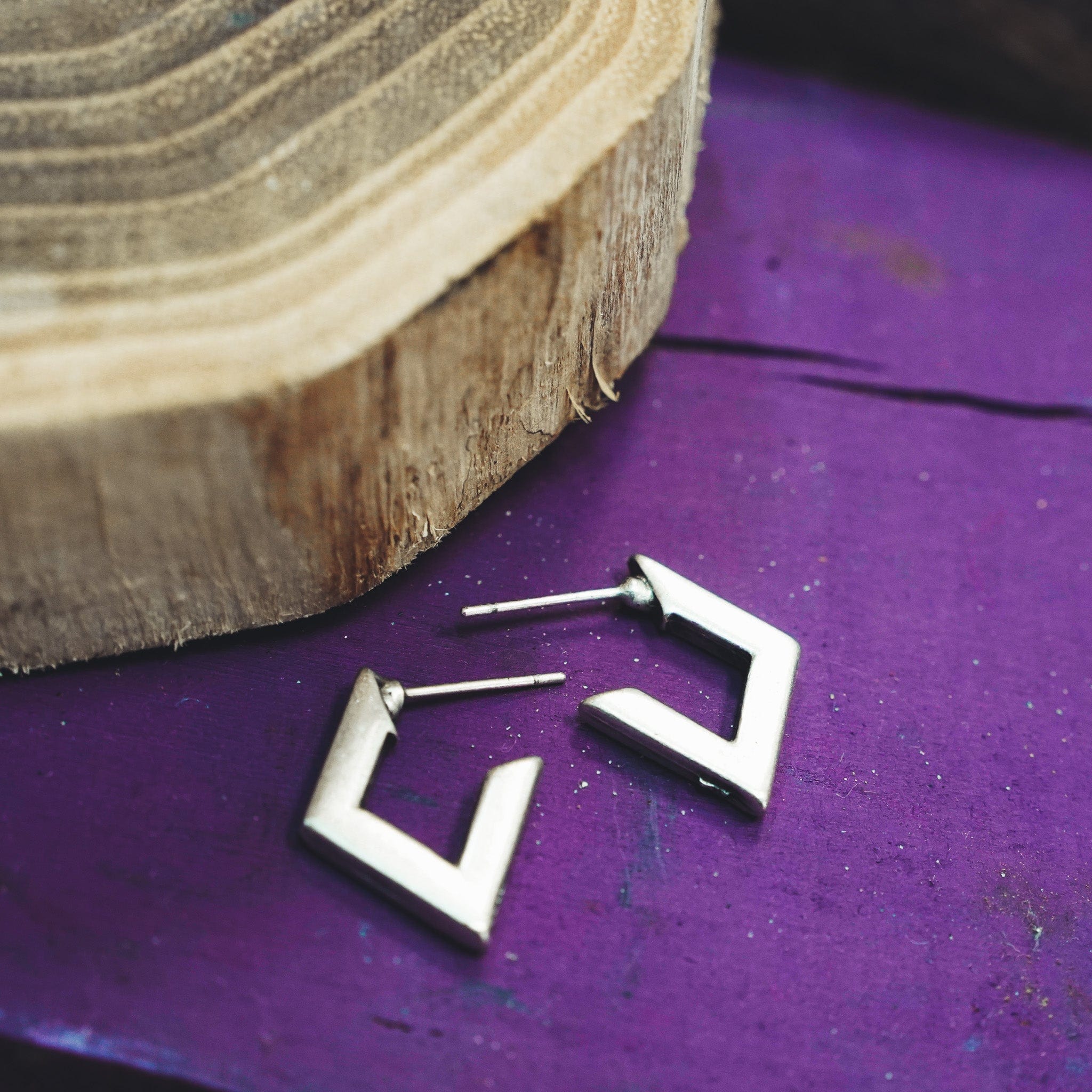 Mini Rhombus Earrings - Image 3
