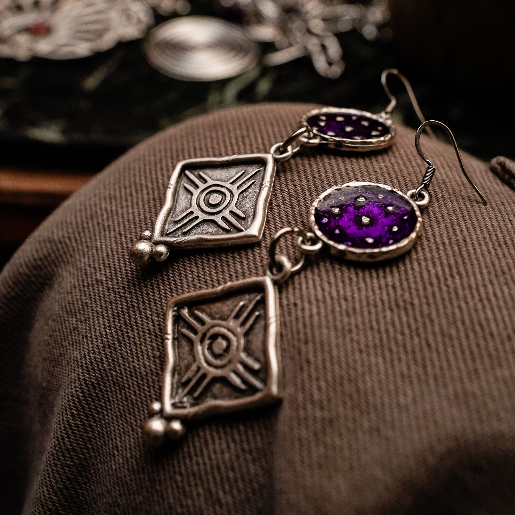 Purple Caravan Earrings - Image 3
