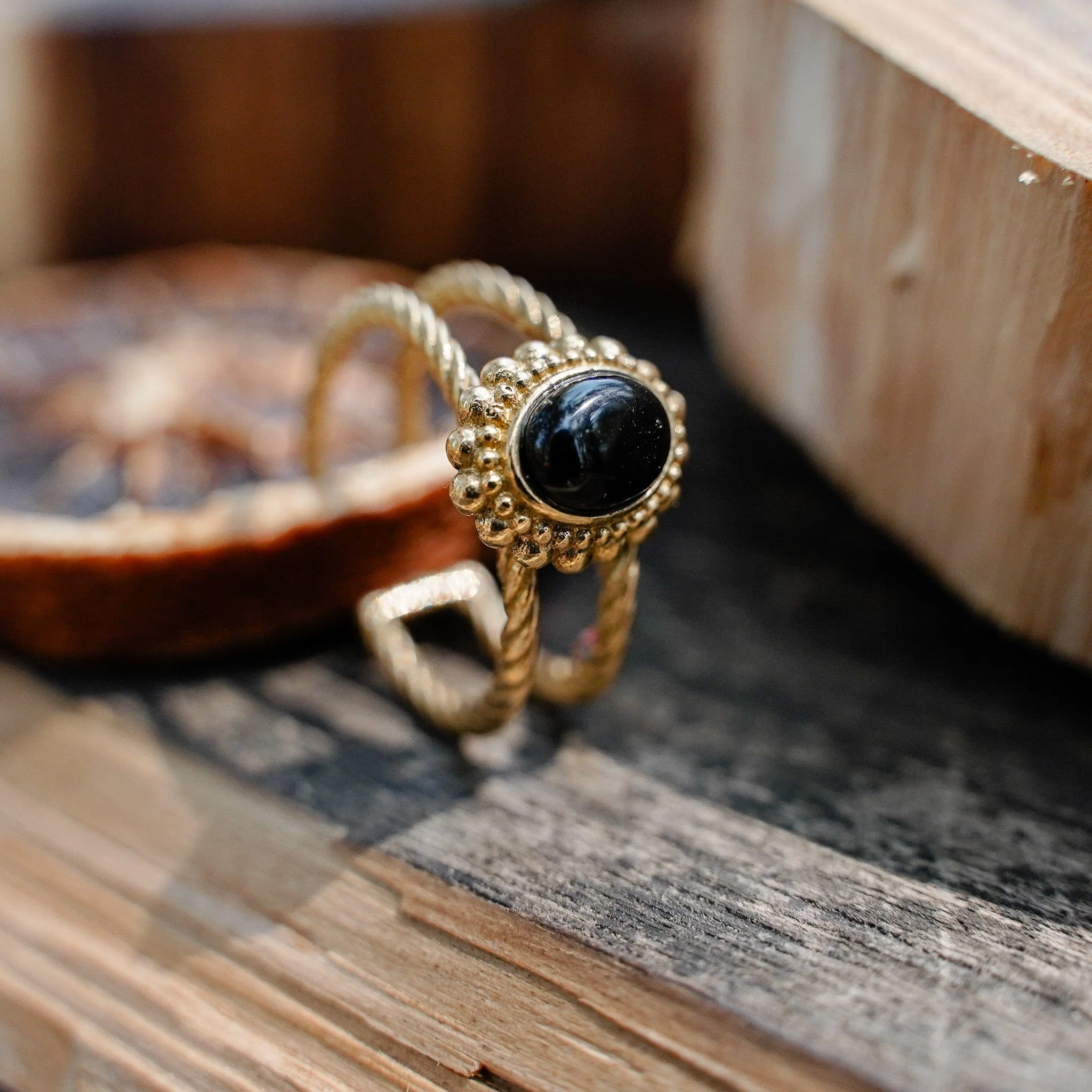 Shadowed Gold Ring