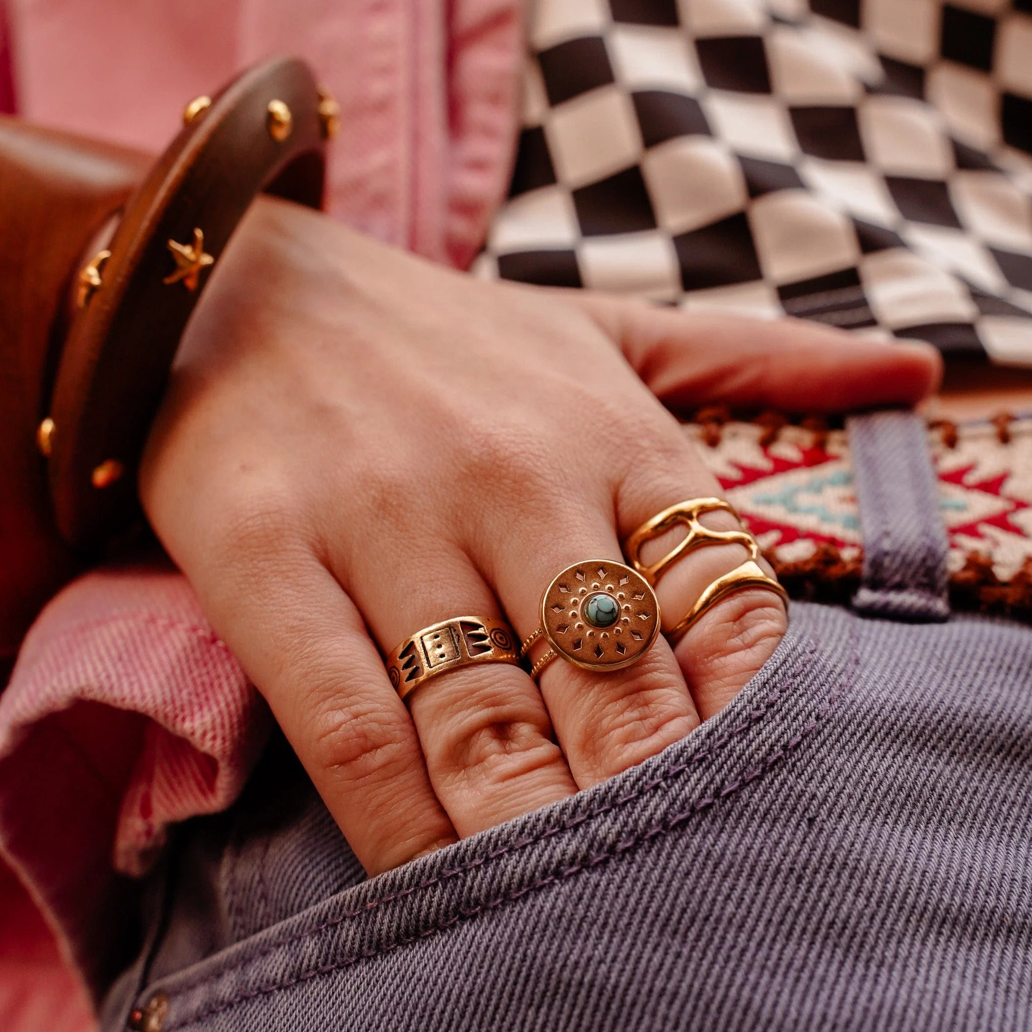 Turqua Circle Ring - Image 5