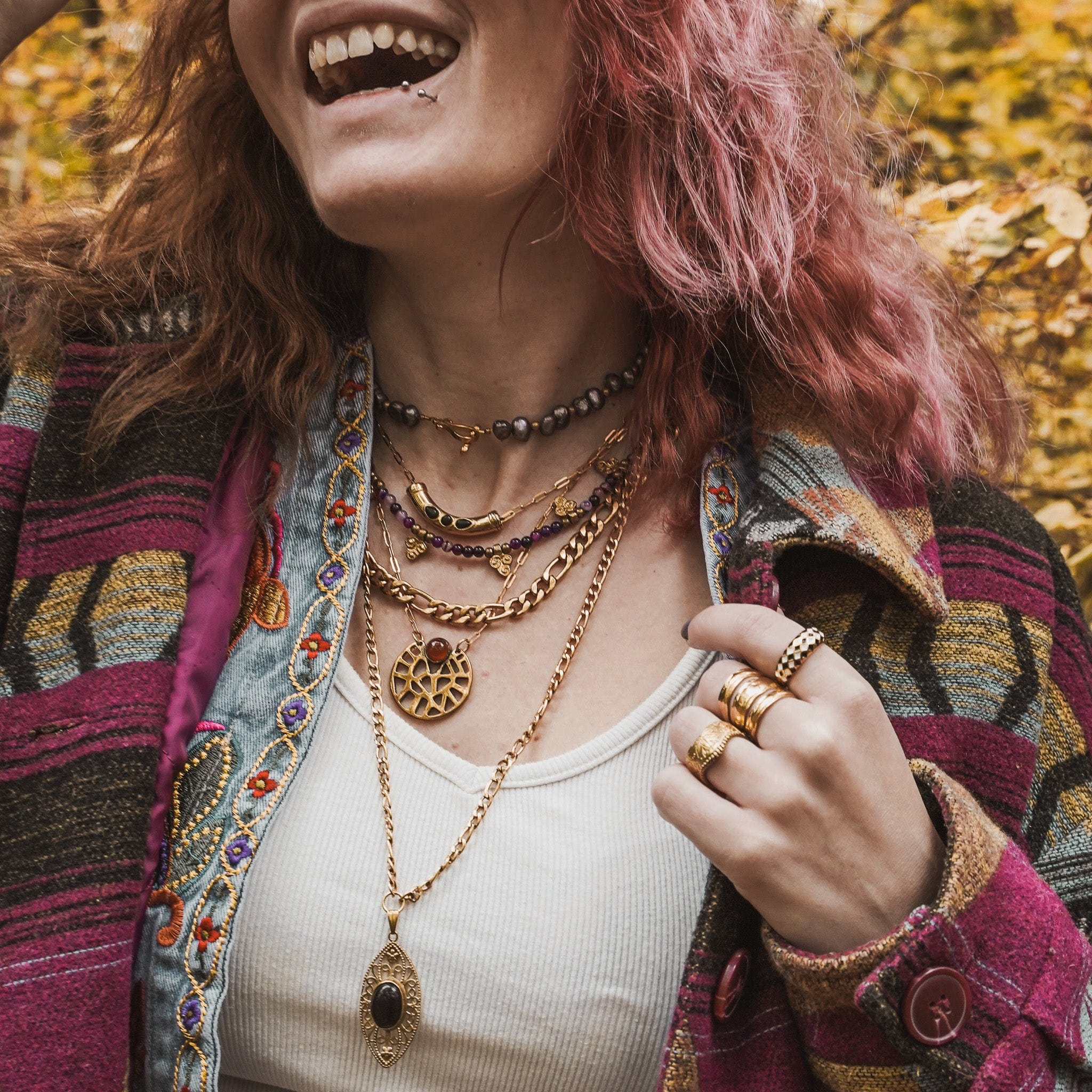 Web of Fire Necklace - Image 3
